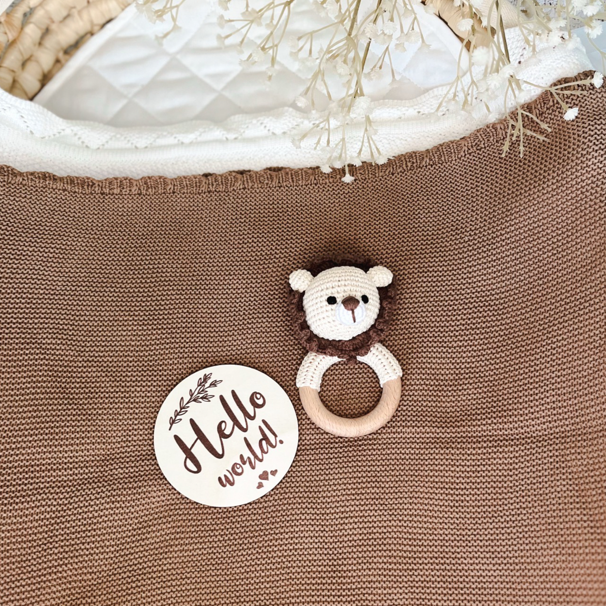 Chocolate Baby Knit blanket