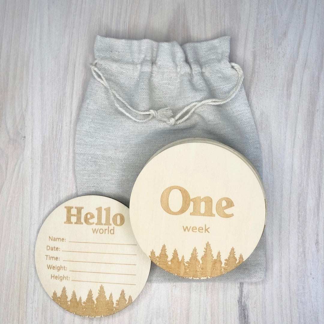 Forest Baby Milestone Disc Set