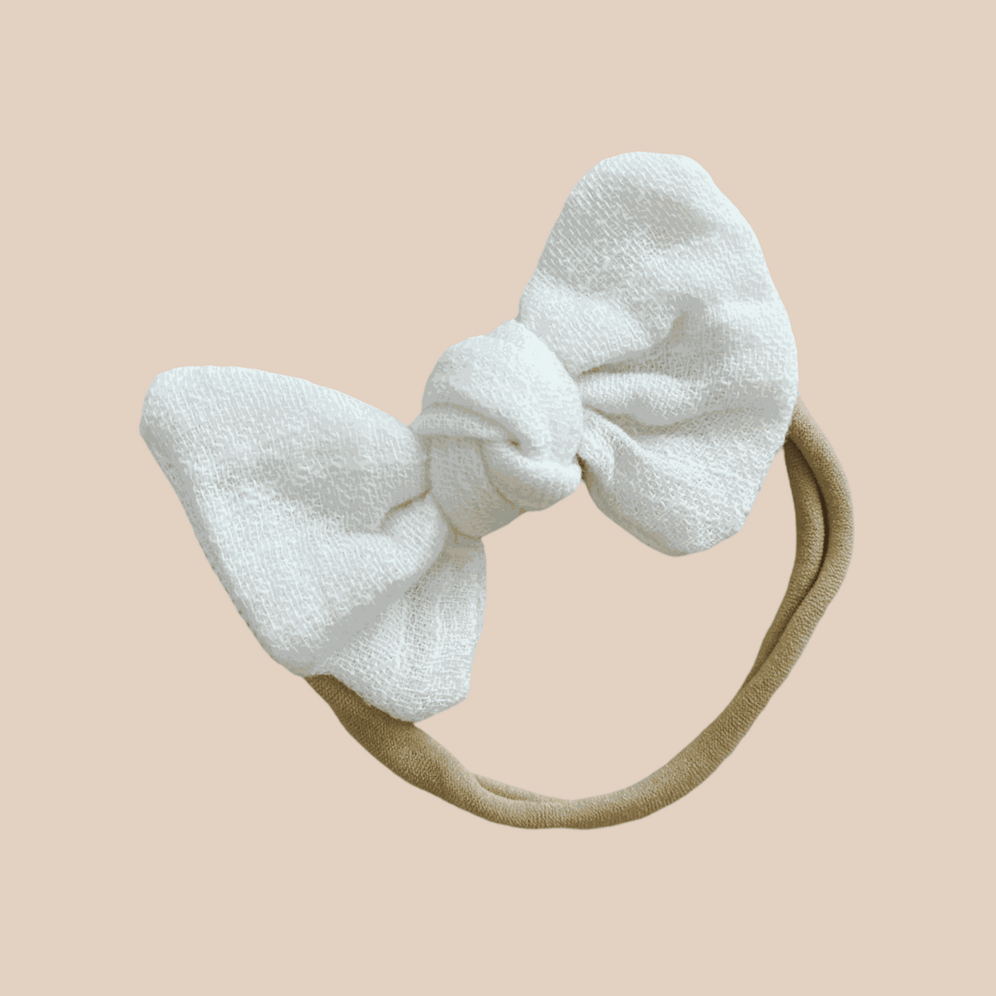 petite white baby bow. Baby girl headband. Baby bows