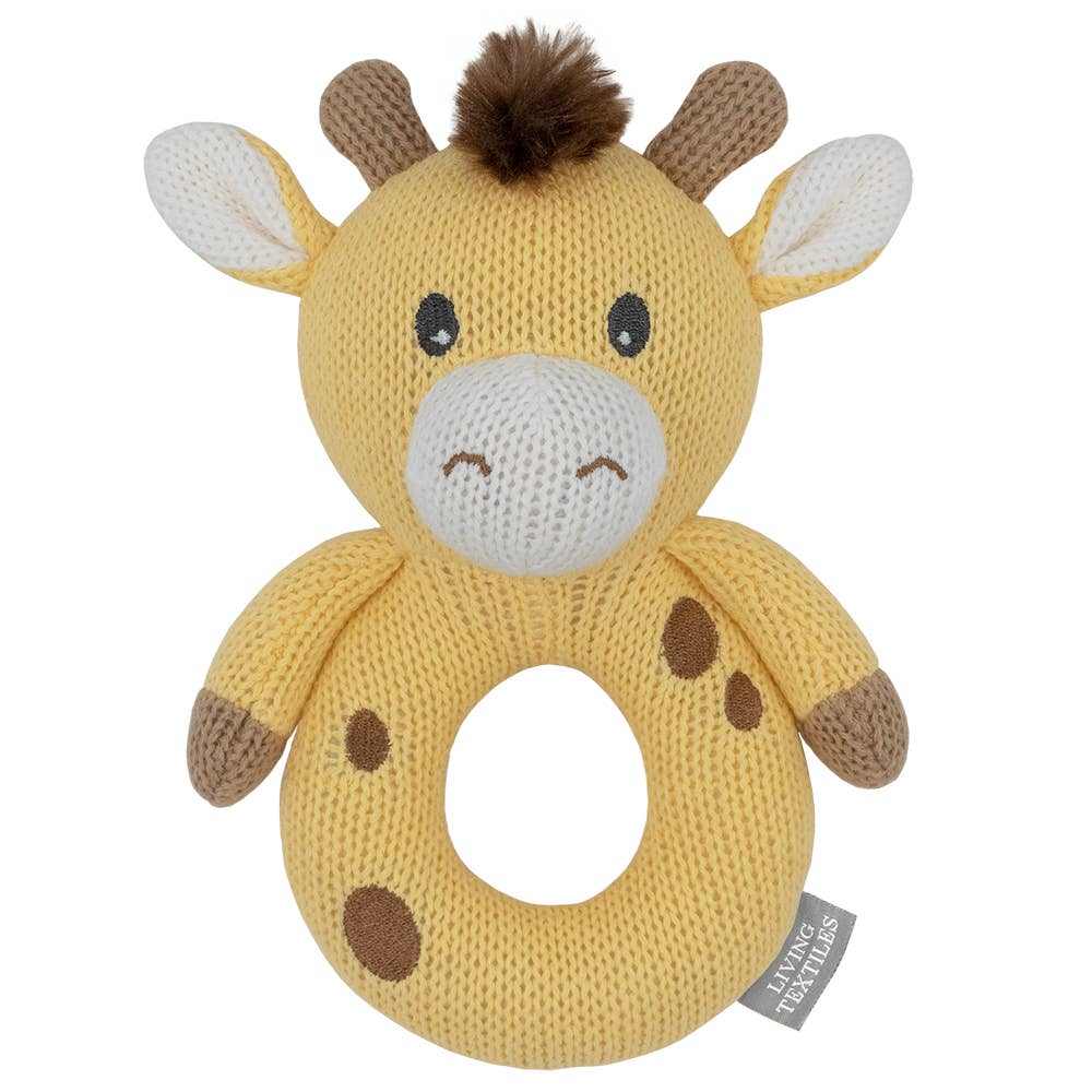 Noah the giraffe knitted rattle. Giraffe knitted rattle