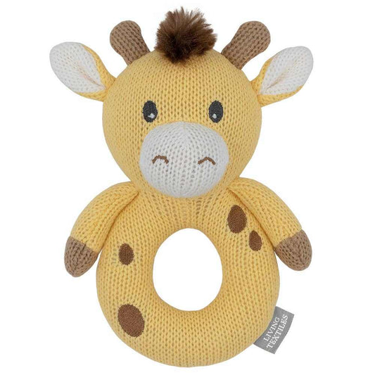 Noah the giraffe knitted rattle. Giraffe knitted rattle