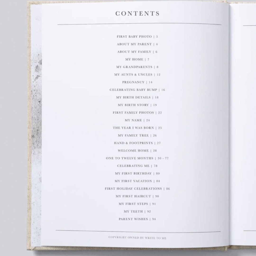 Baby Journal. First Year of You. Oatmeal. Baby Memory book