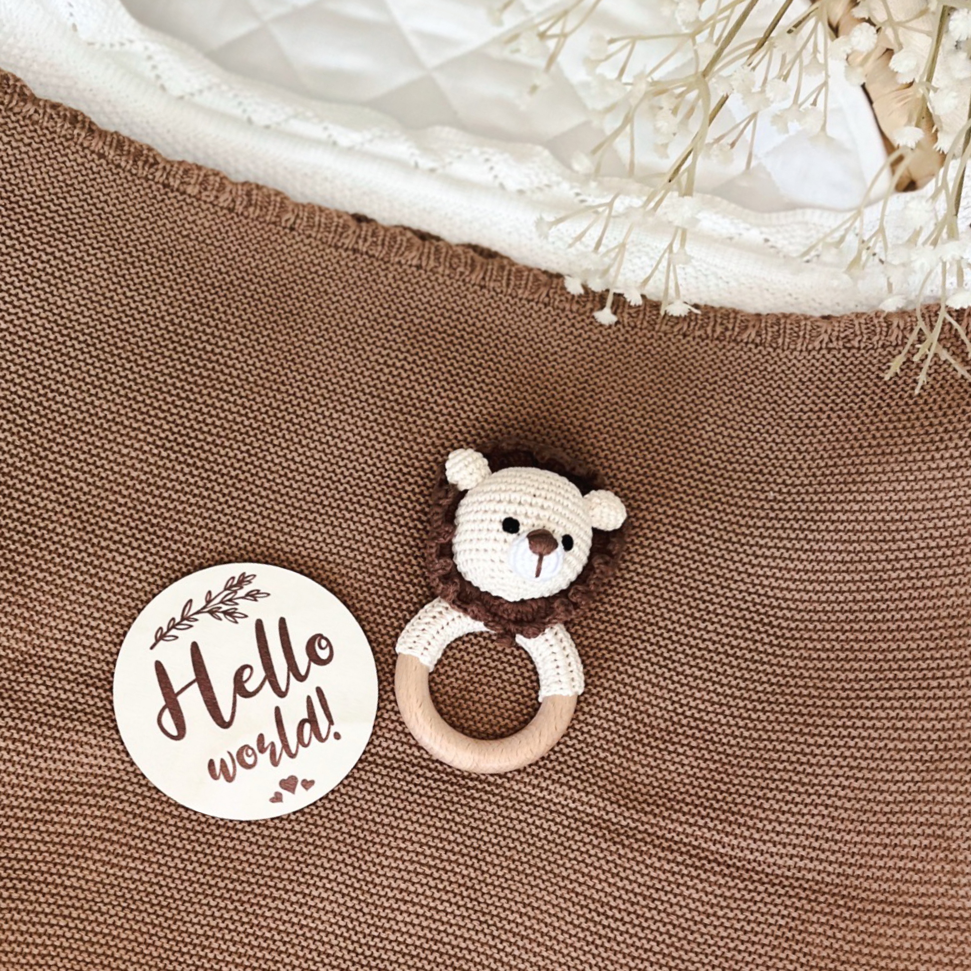 Chocolate Baby Announcement blanket