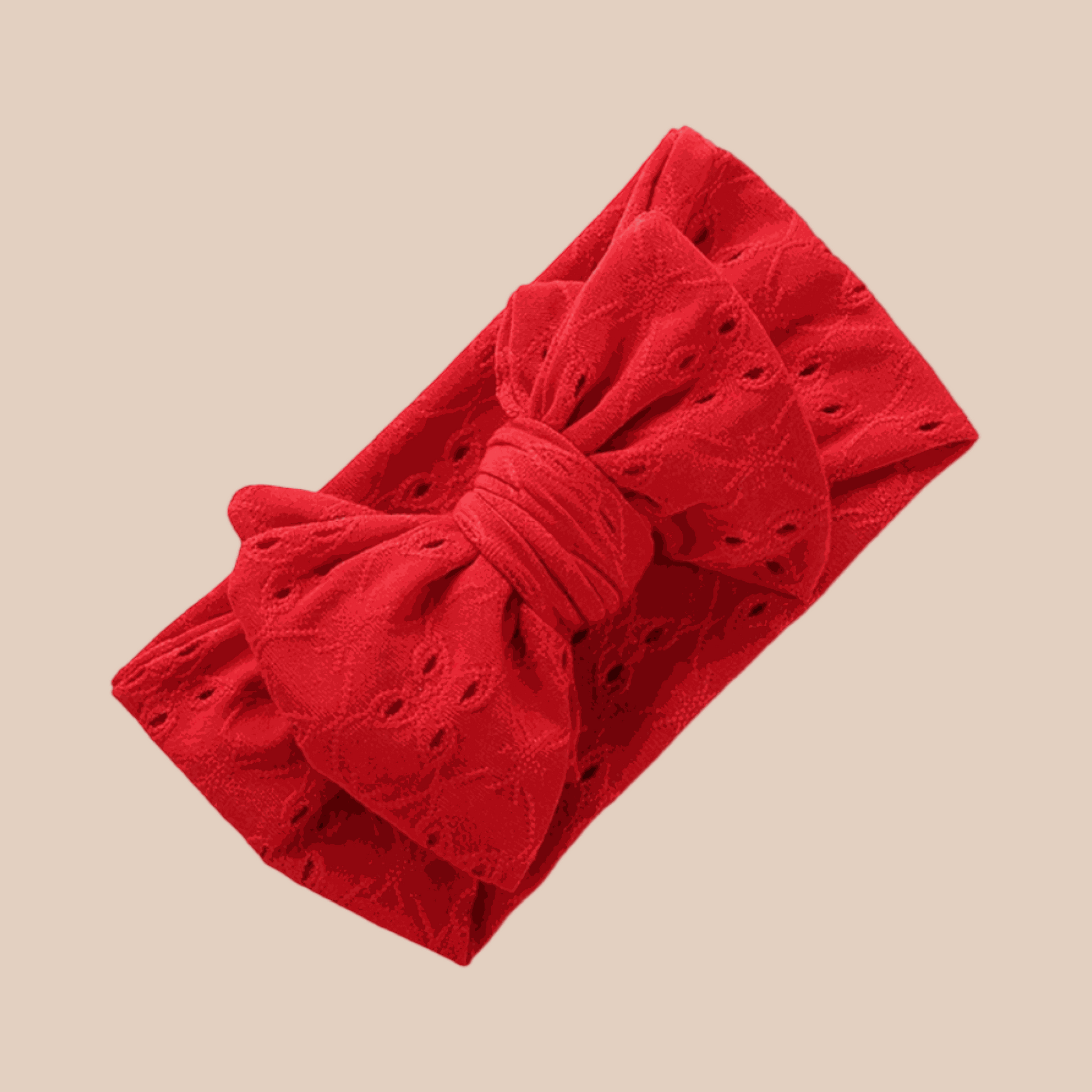 Embroidered lace baby bow headband red. Christmas baby red baby bow. Large newborn baby bow