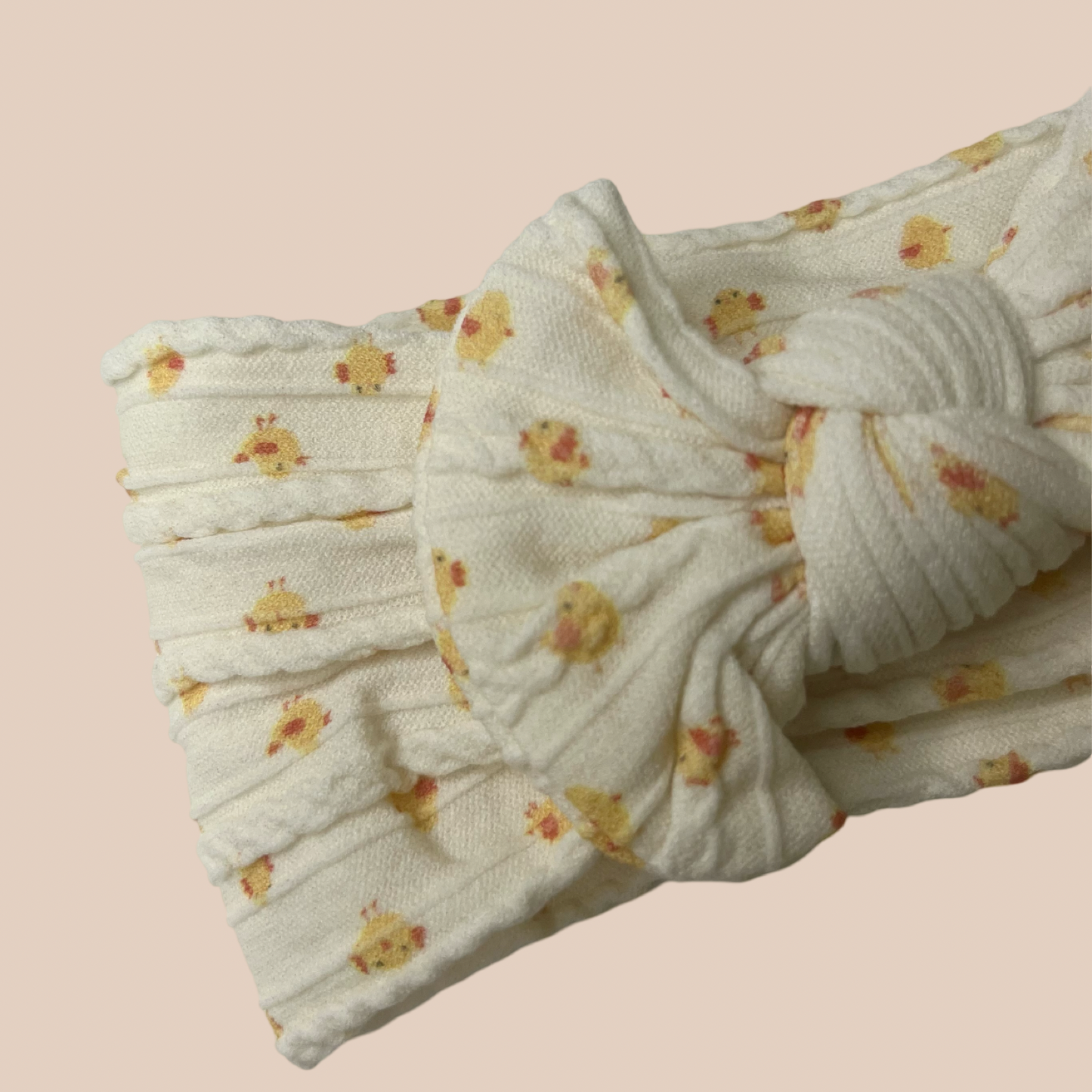 Chicken pattern baby bow headband. baby Easter. Newborn baby bow