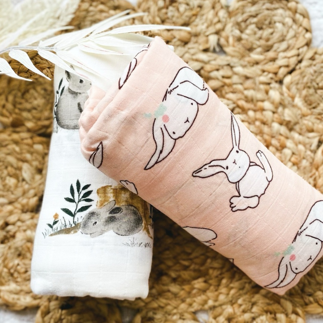Bunny Swaddle Rabbit Swaddle Easter Gift Easter Baby Easter baby swaddle Newborn Swaddle. Baby blanket. Muslin wrap. Bamboo Swaddle. Baby blanket