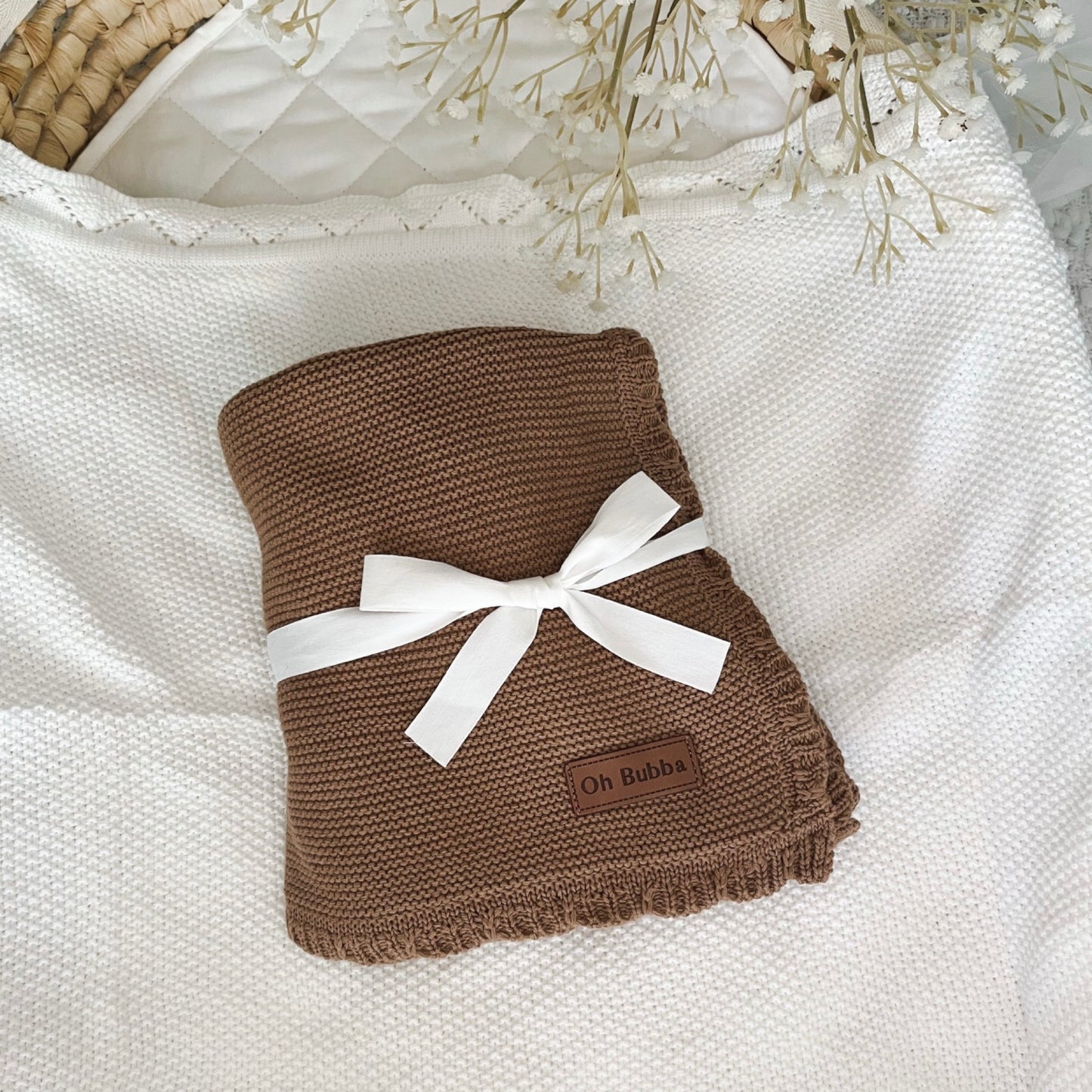 Brown Baby Knit Blanket