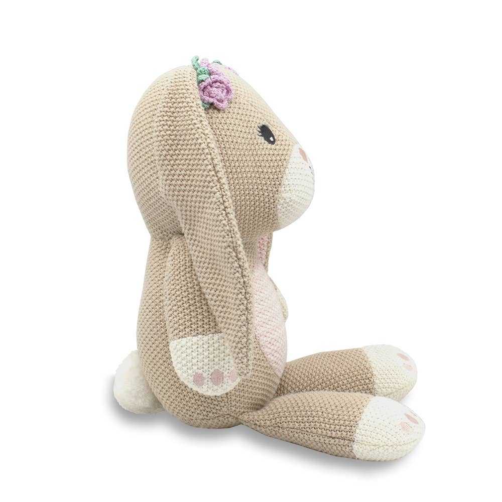 Amelia the bunny knitted toy