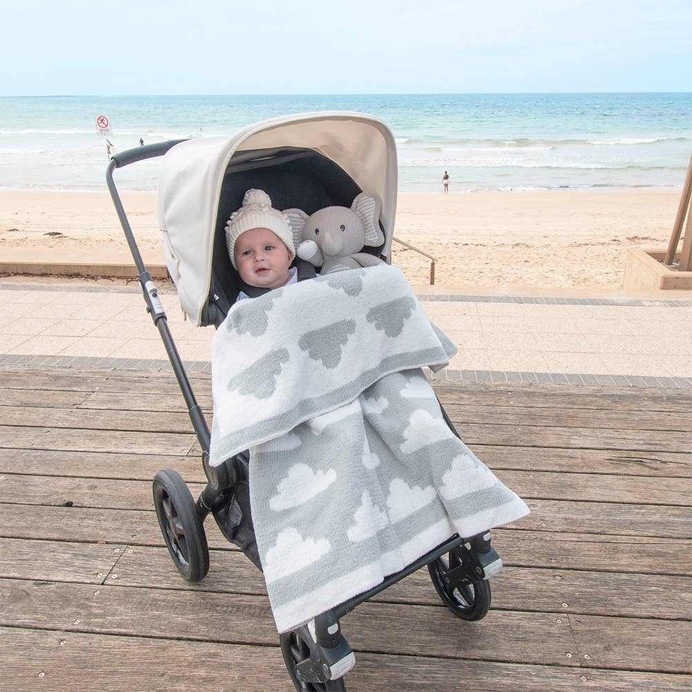 Mason the elephant knitted toy