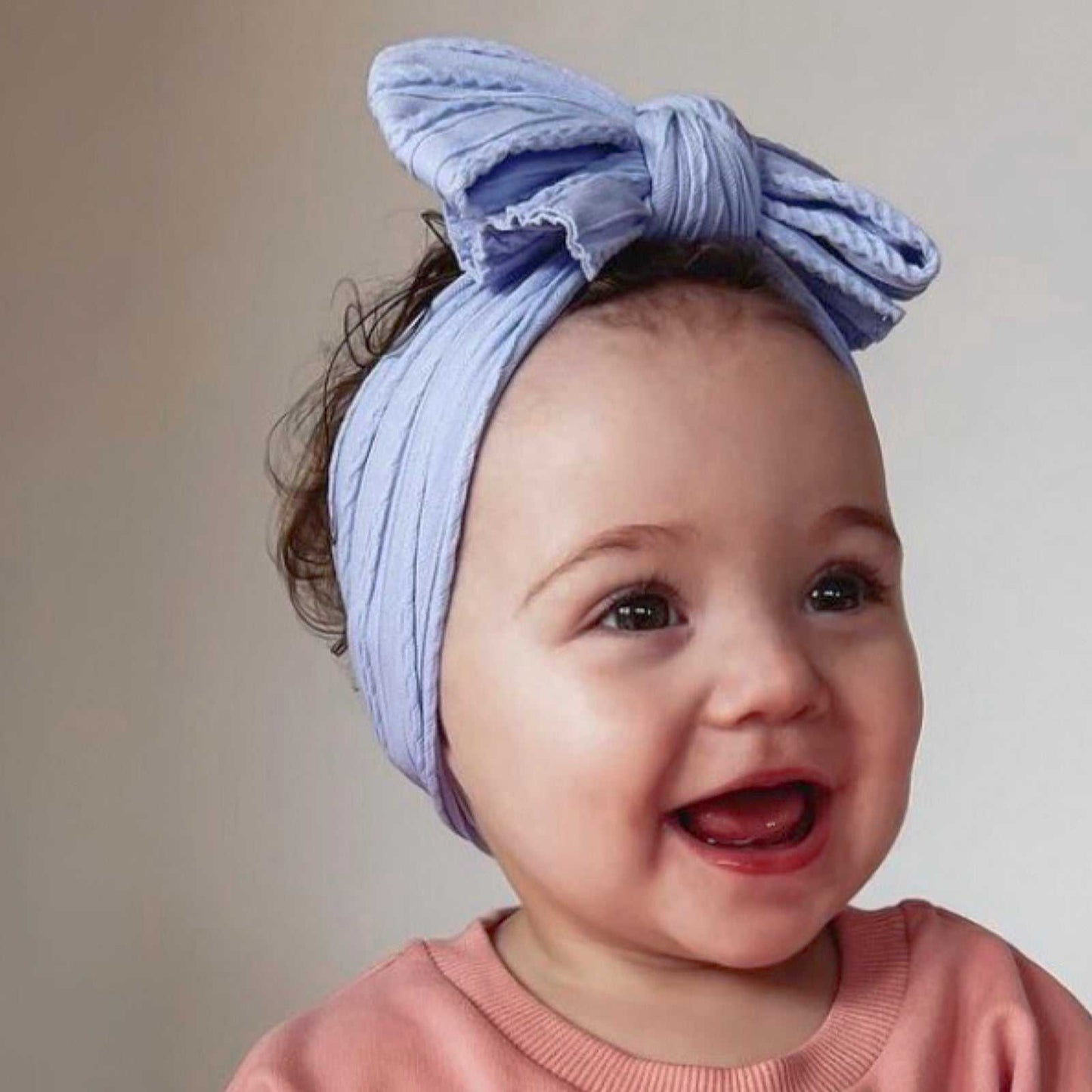 Big Bow Cable Knit Headband | Midnight Lilac