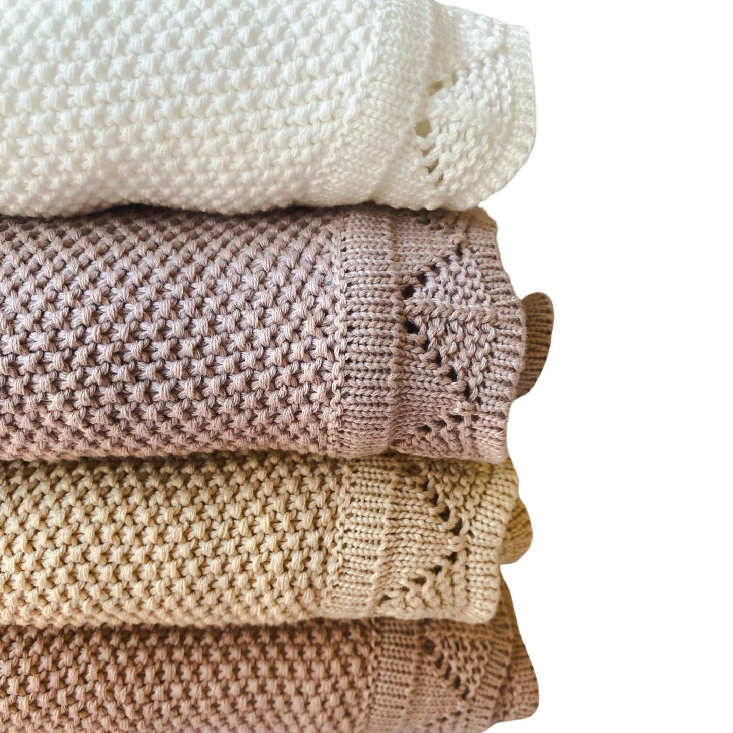 Heirloom Baby Knit Blanket | Caramel