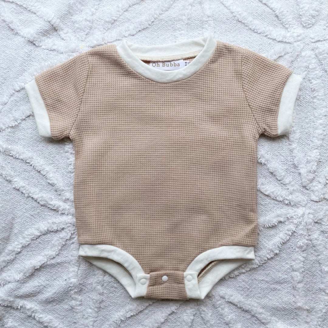 Waffle baby romper