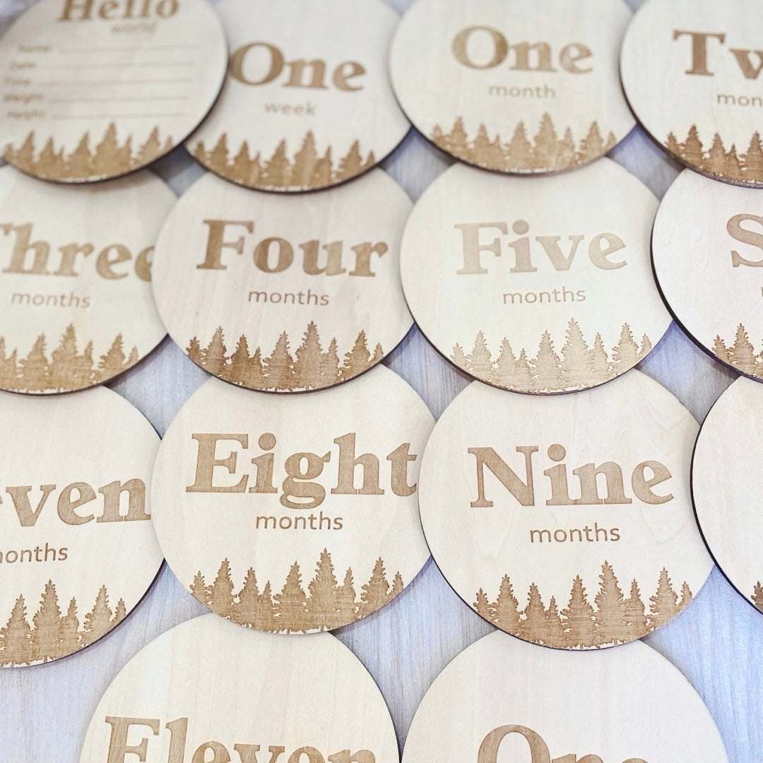 Forest Baby Milestone Disc Set