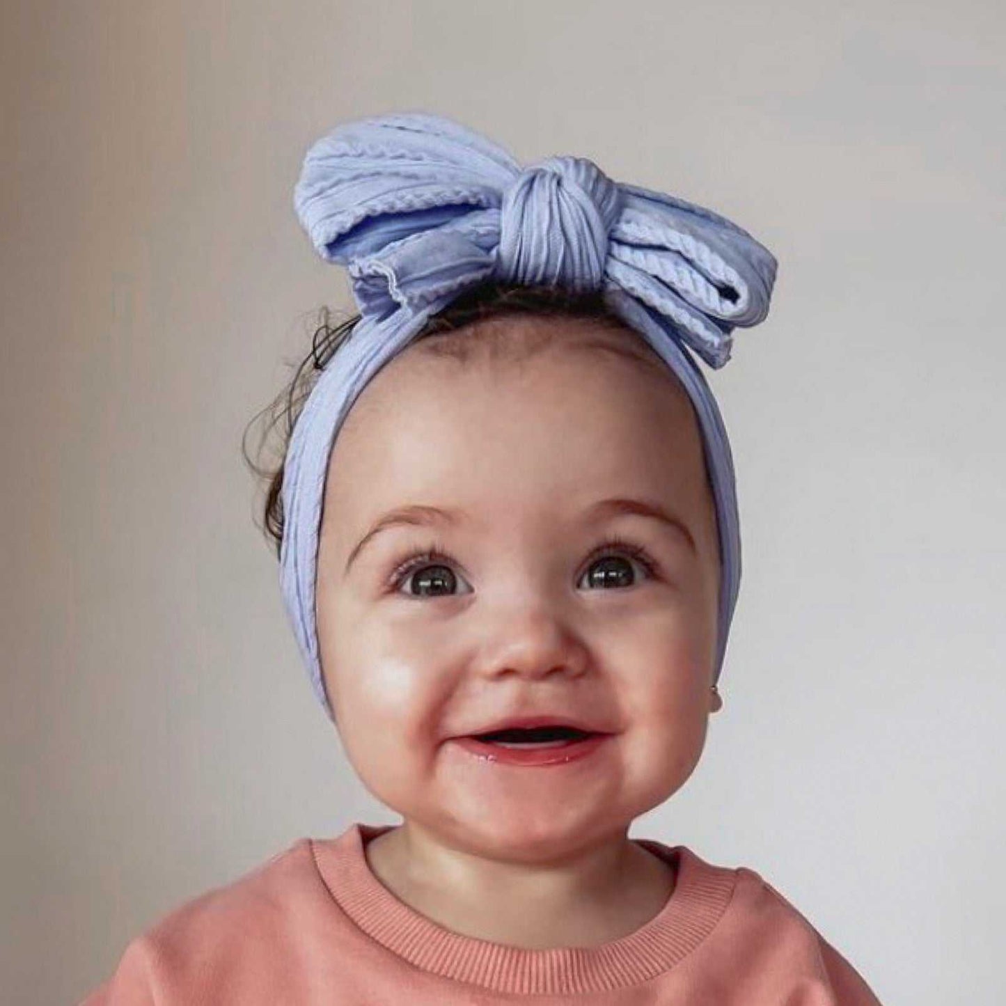 Big Bow Cable Knit Headband | Midnight Lilac