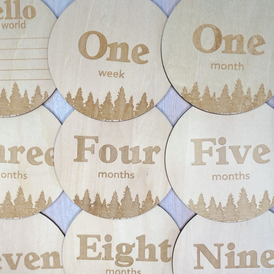 Forest Baby Milestone Disc Set