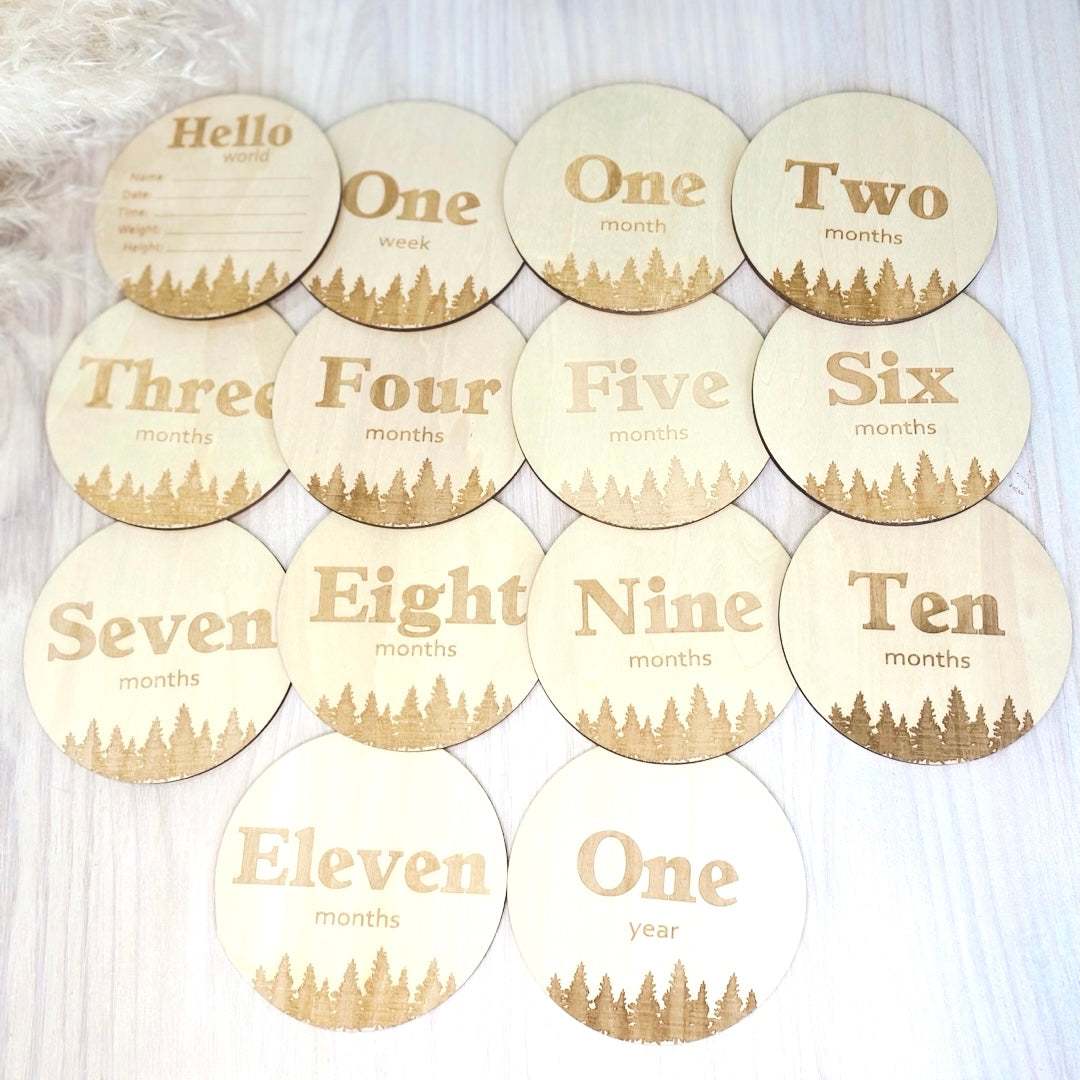 Forest Baby Milestone Disc Set