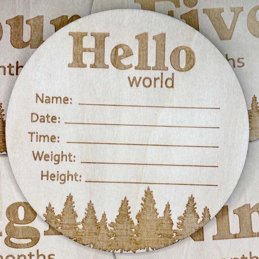 Forest Baby Milestone Disc Set
