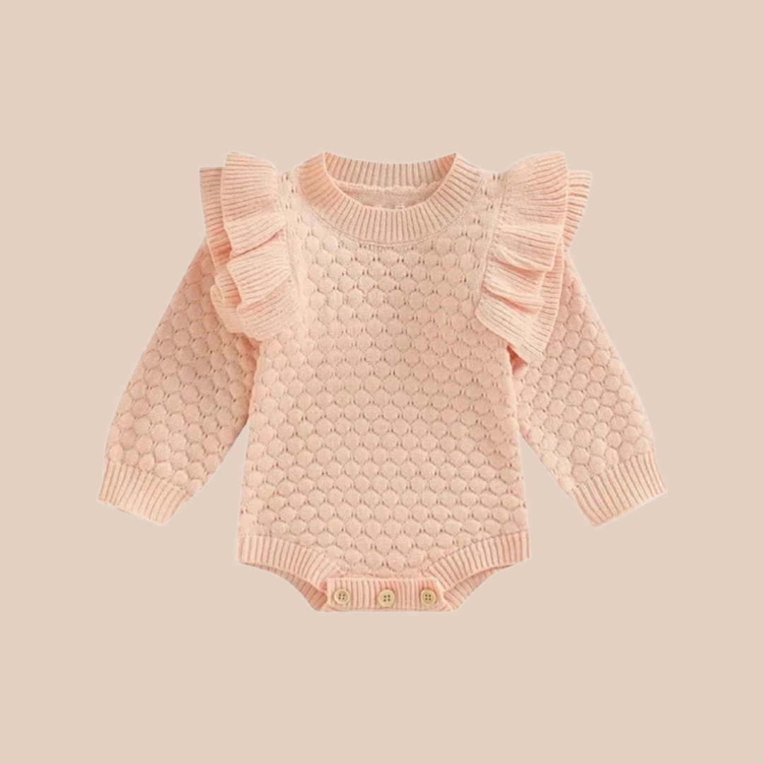 Baby girl 2025 knitted romper