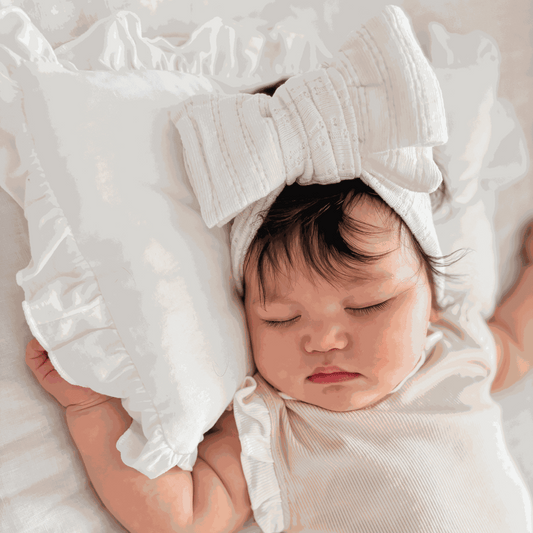 White baby bow. Oversized white baby topknot. Baby bow headband