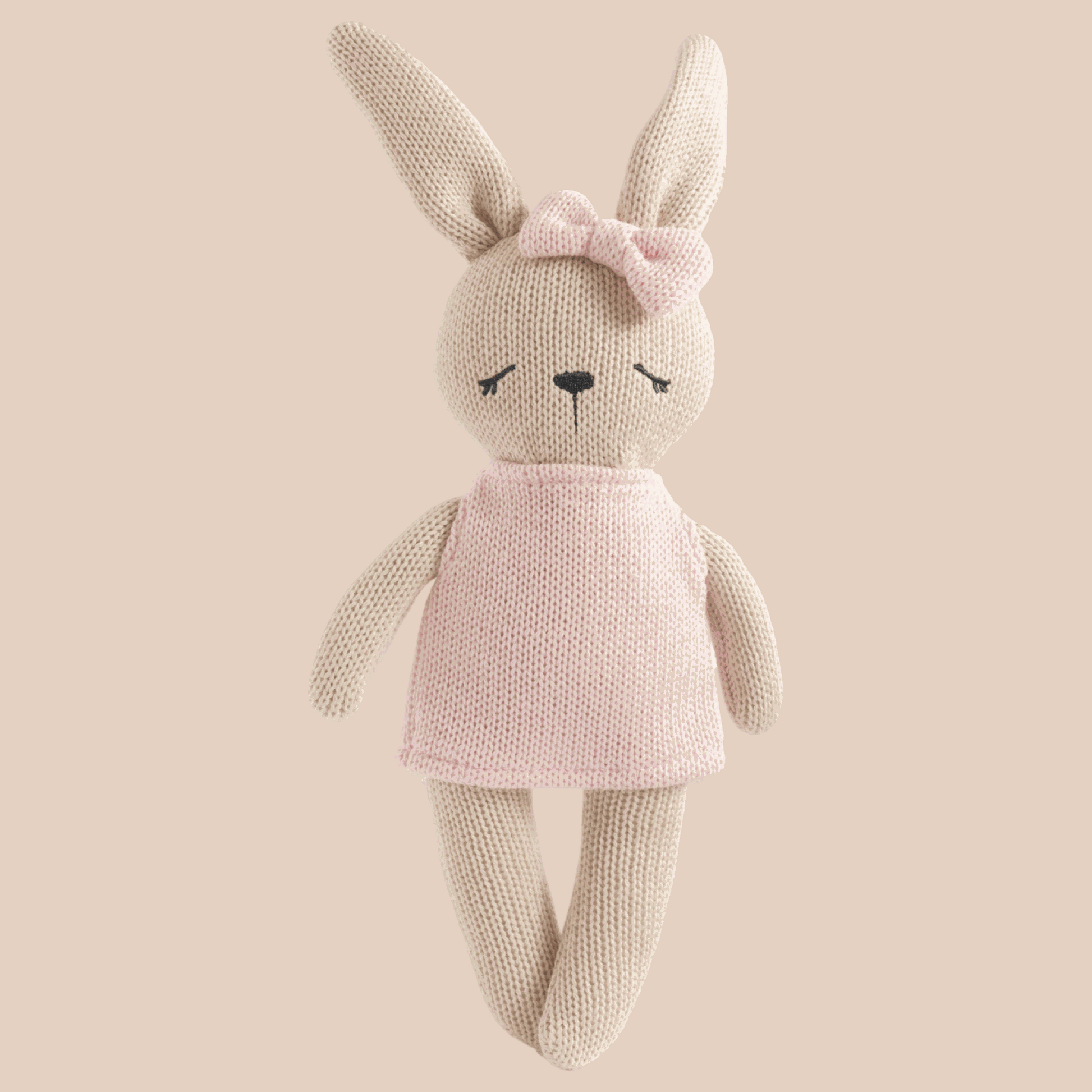 Knit bunny baby toy. Knitted Animal toy - Bella the Bunny