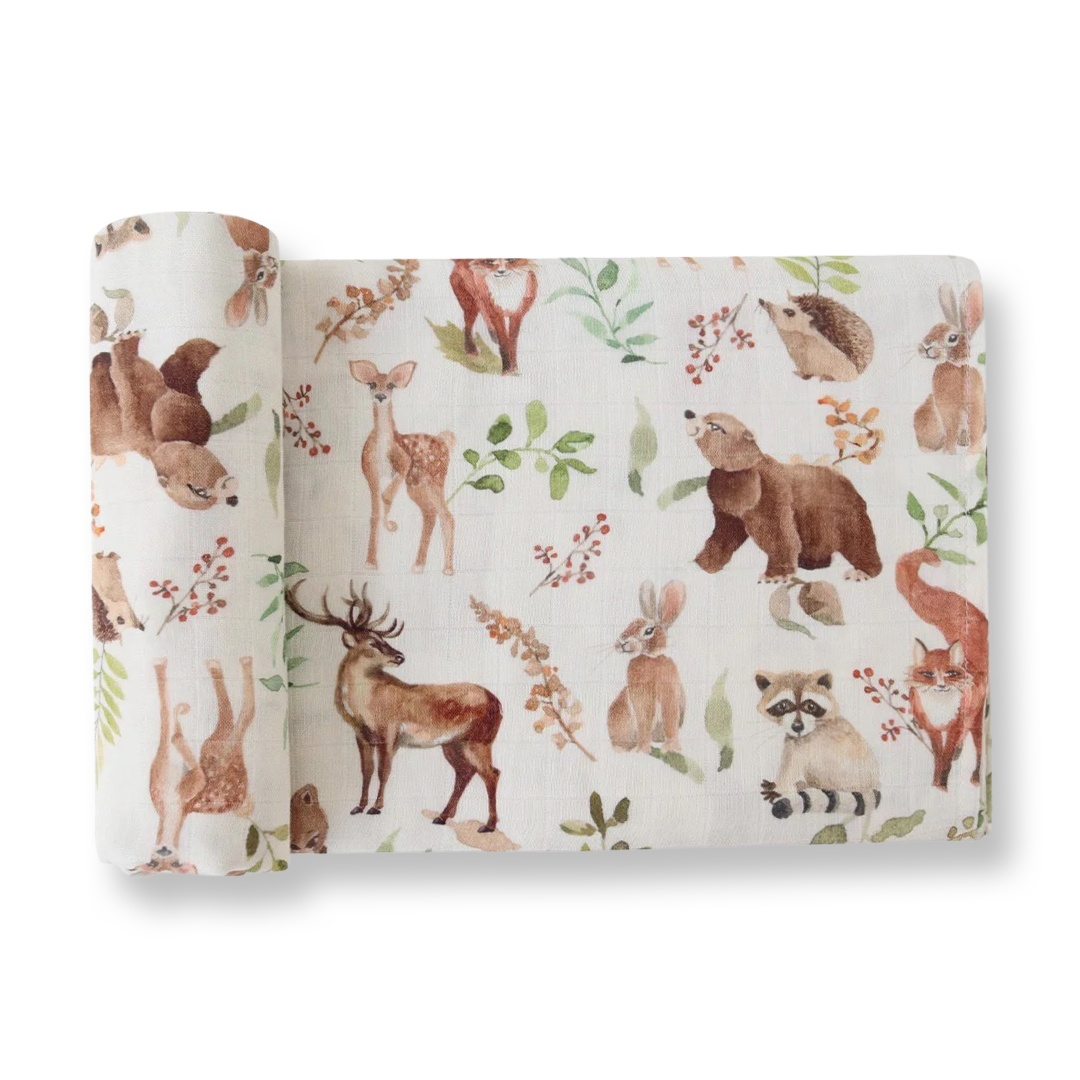 Forest Animals Baby Swaddle Wrap