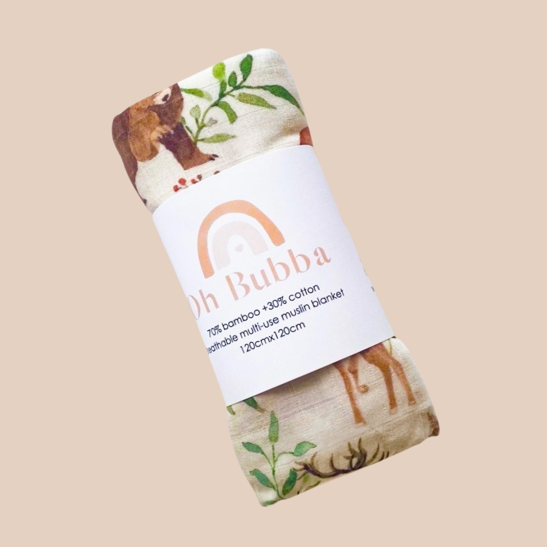 Forest Animals Baby Swaddle Wrap