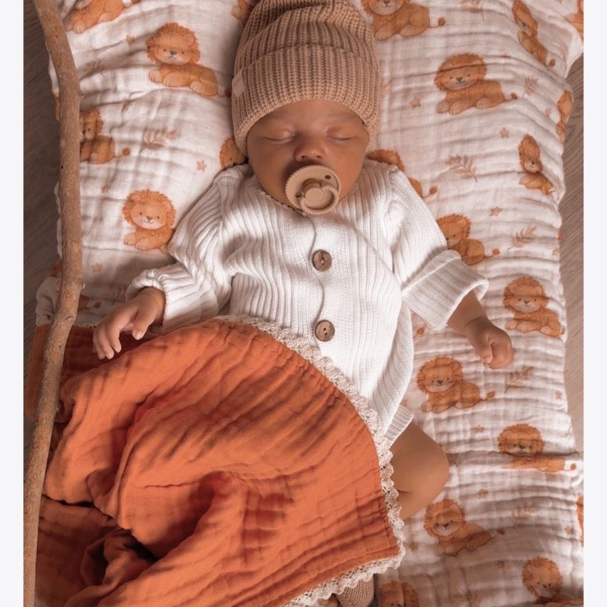 Lion baby bow swaddle