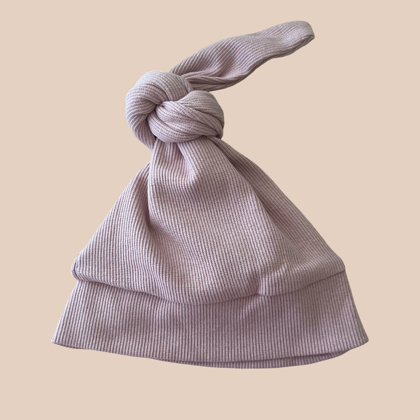 Dusty Pink Ribbed Beanie
