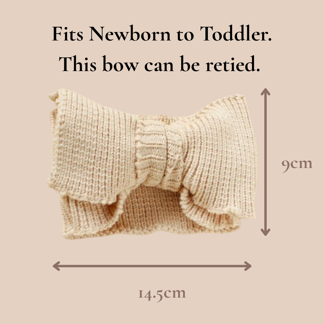 Knit Oversized Headband | Tan