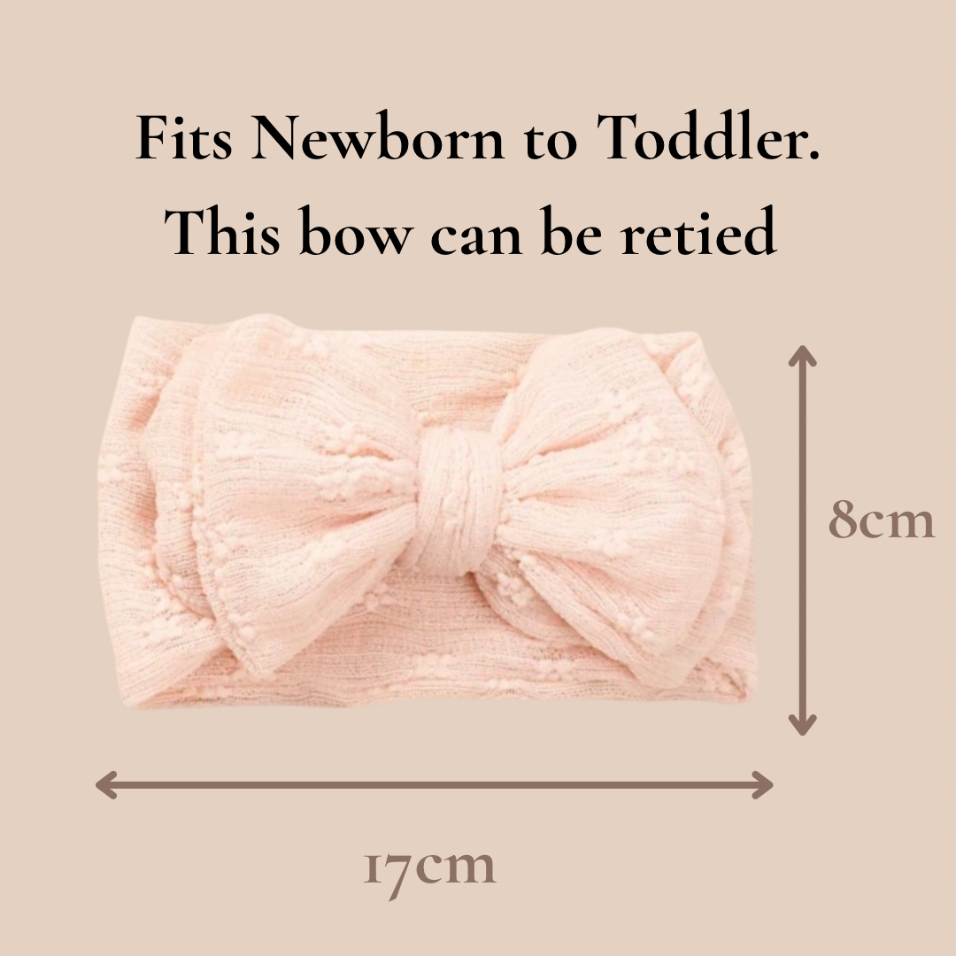 Summer Petal Baby Bow Headband | Pink