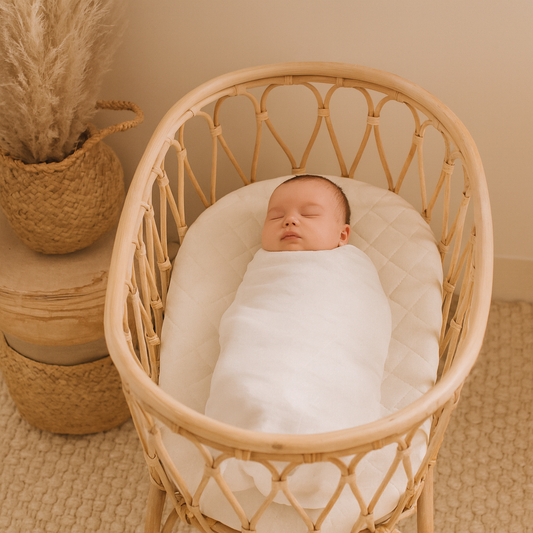 White newborn baby wrap