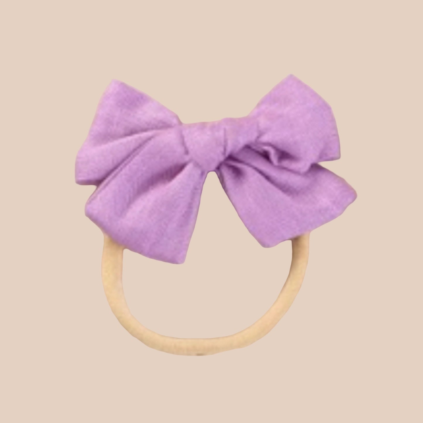 Linen Petite Bow | Lilac