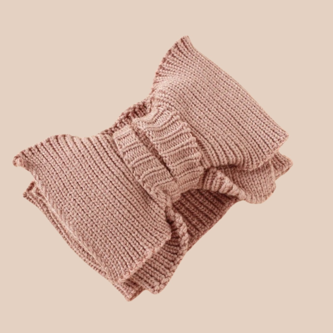 Knit oversized Headband. Knitted oversized baby bow headband. Topknot. Tan Baby Bow. Neutral baby bow headband