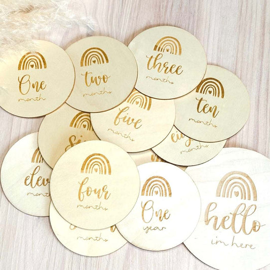 Rainbow Milestone Discs - 13 piece set