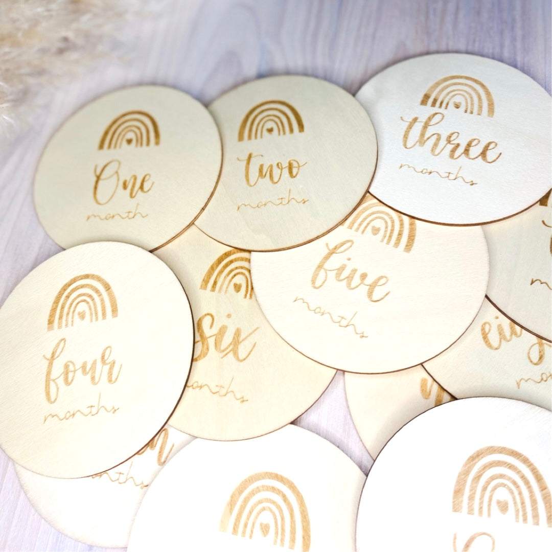 Rainbow Milestone Discs - 13 piece set