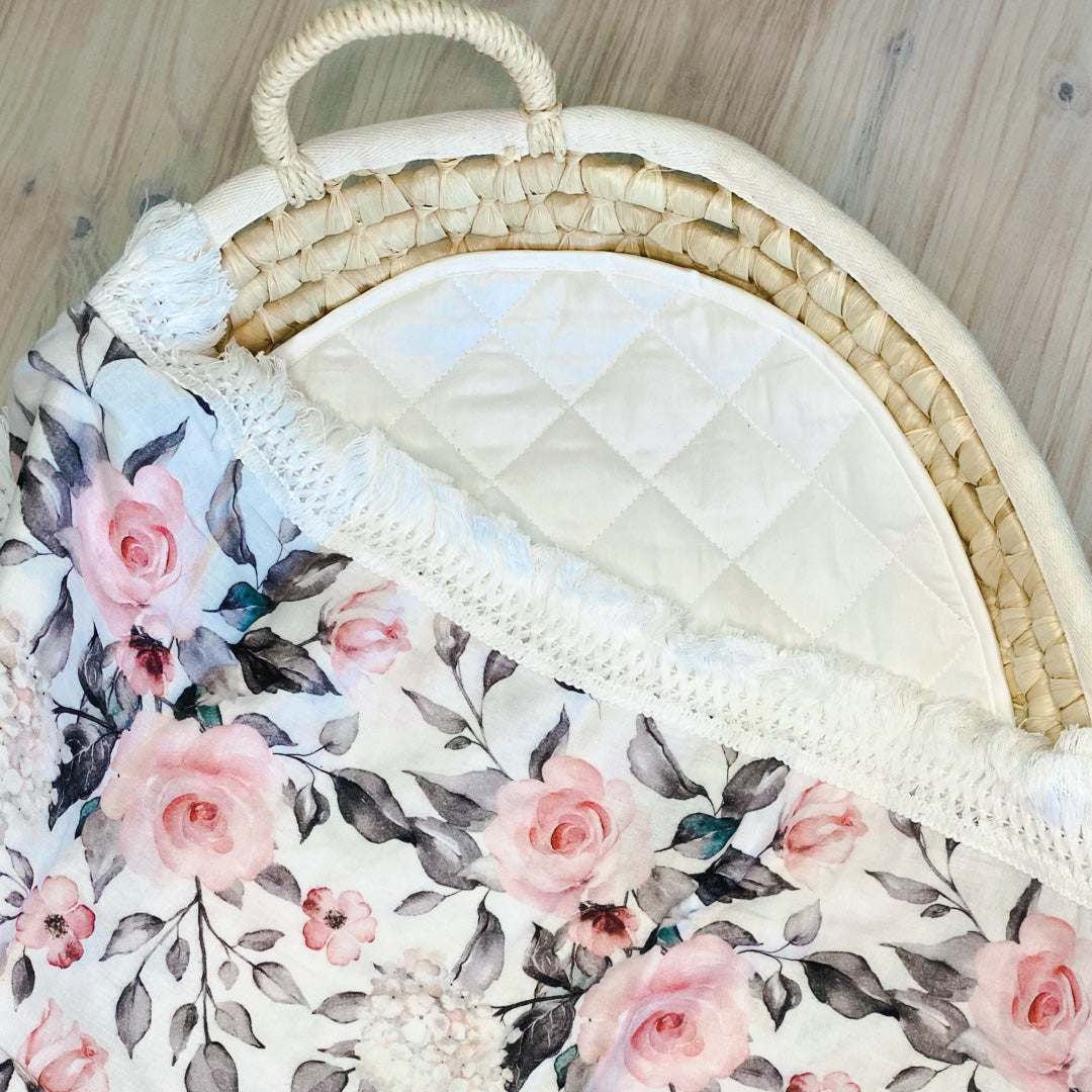 100% Organic Cotton Baby Fringe Swaddle. Rose Baby Fringe Swaddle. Newborn Baby Swaddle. Baby Muslin Wrap. Baby Blanket