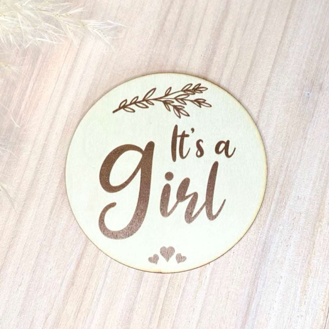 It's a Girl - Baby Announcement Disc