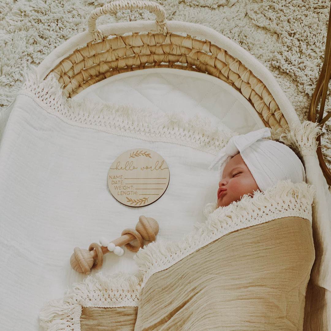 Personalised Wooden Announcement Disc