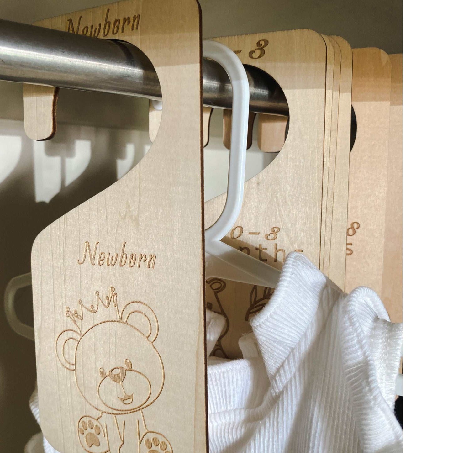 Baby Animal Wooden Wardrobe Dividers