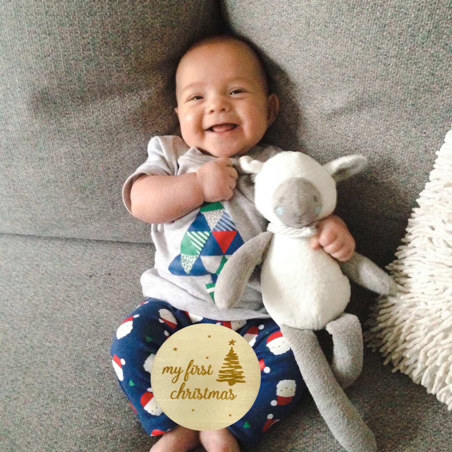 My First Christmas Wooden Disc