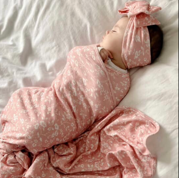 Swaddle and Headband Set Baby Shower Gift Oh Bubba