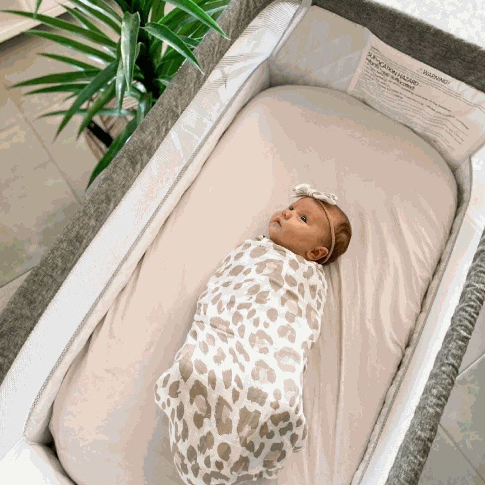 Leopard print baby swaddle. Newborn muslin wrap