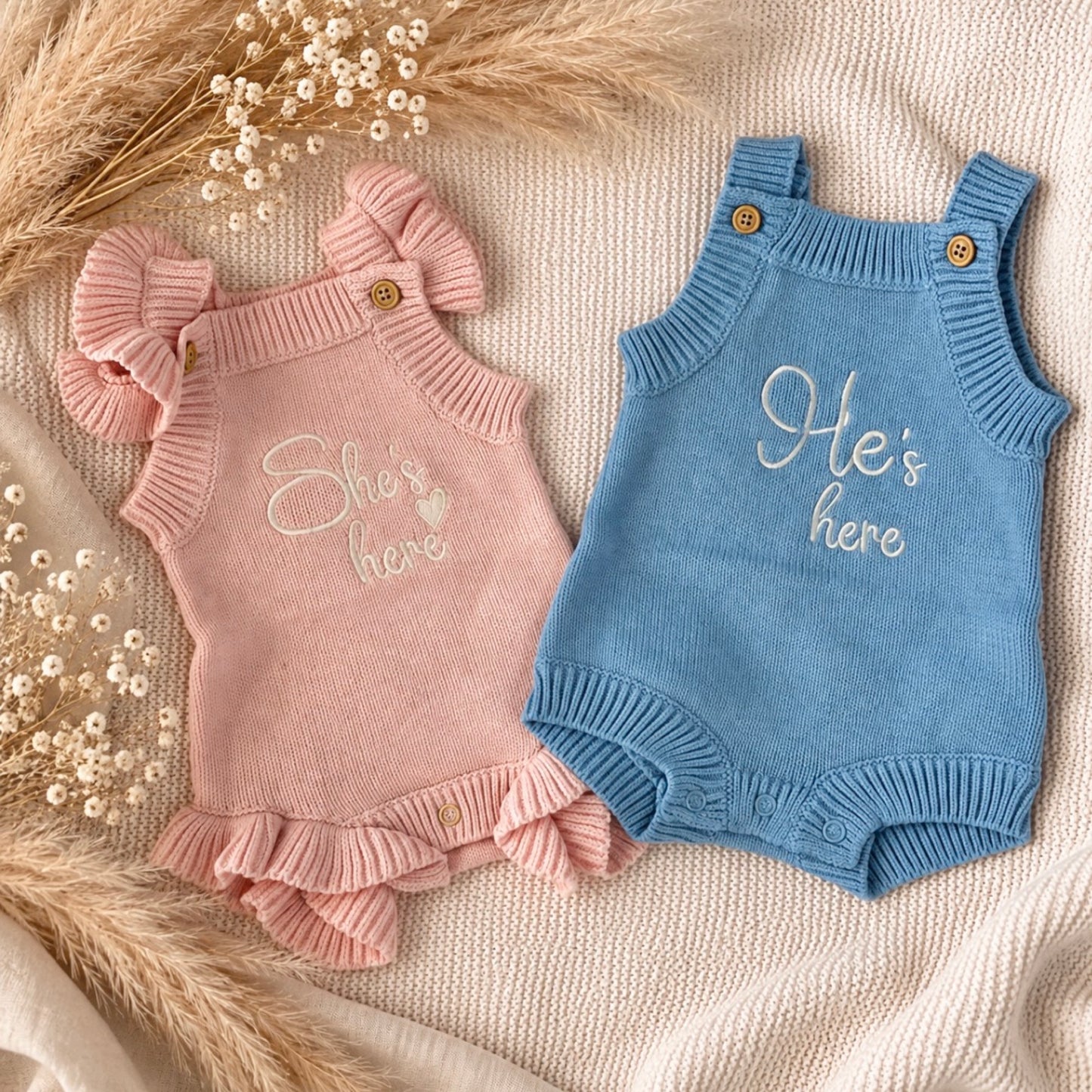 Annnouncement newborn baby rompers 