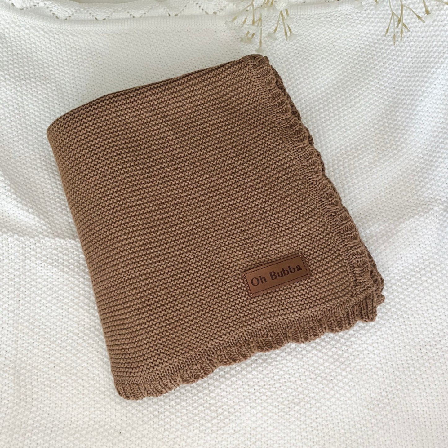 Chocolate Baby Knit blanket 