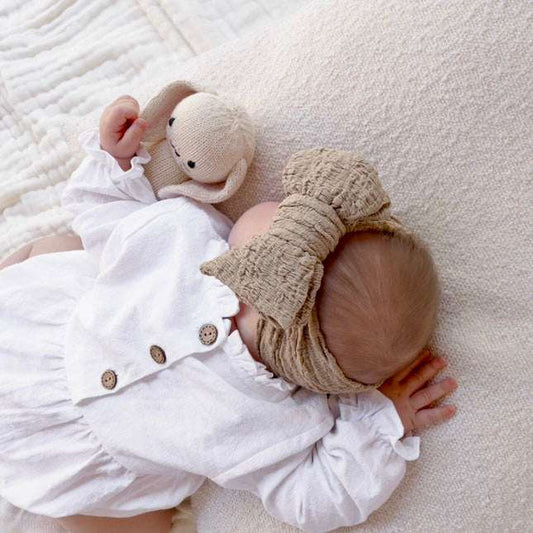 Baby girl crinkle bow 