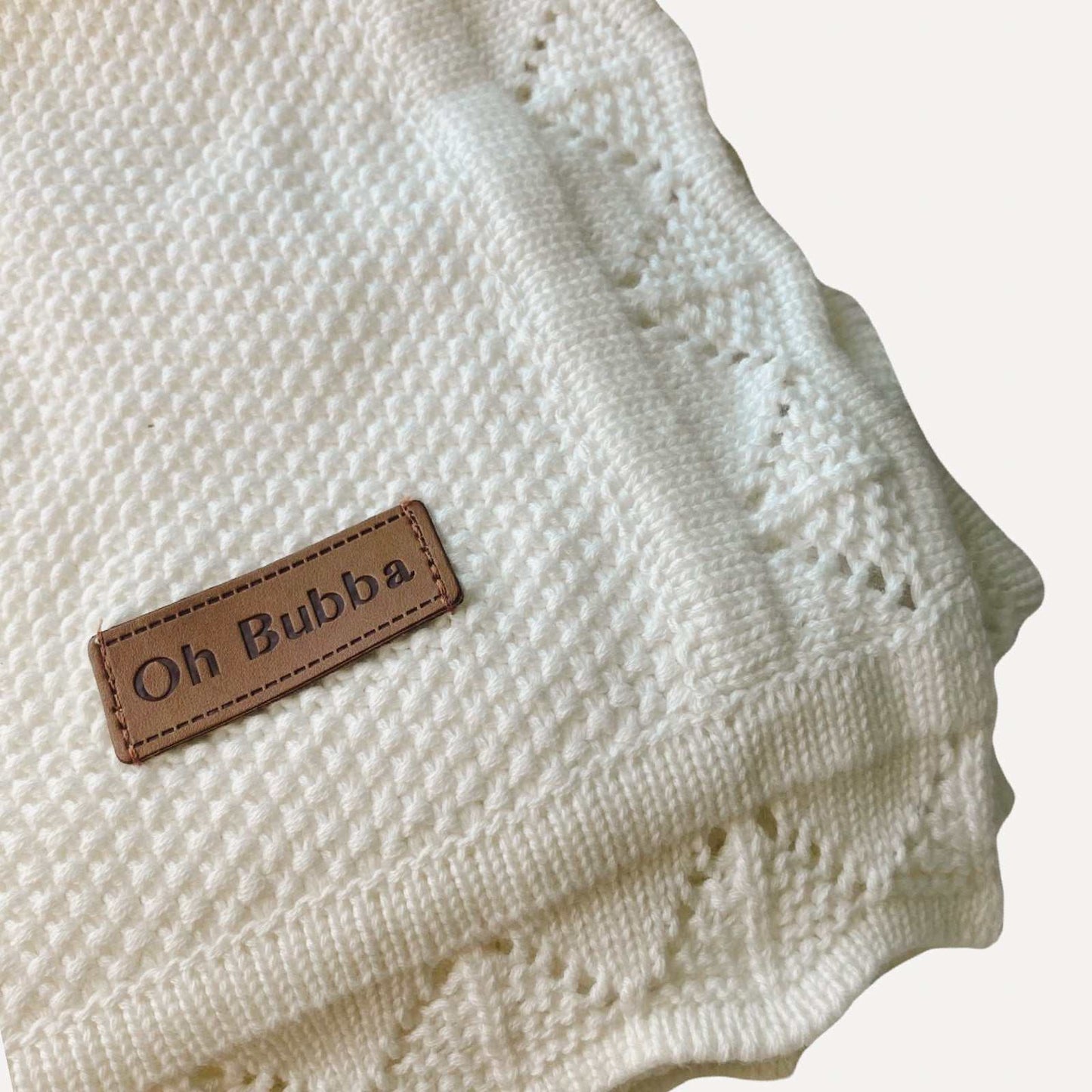 Heirloom Baby Knit Blanket | White