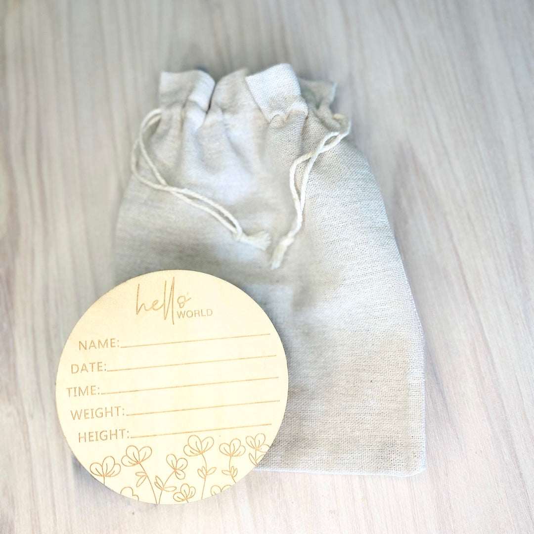 Floral Baby Milestone Disc Set