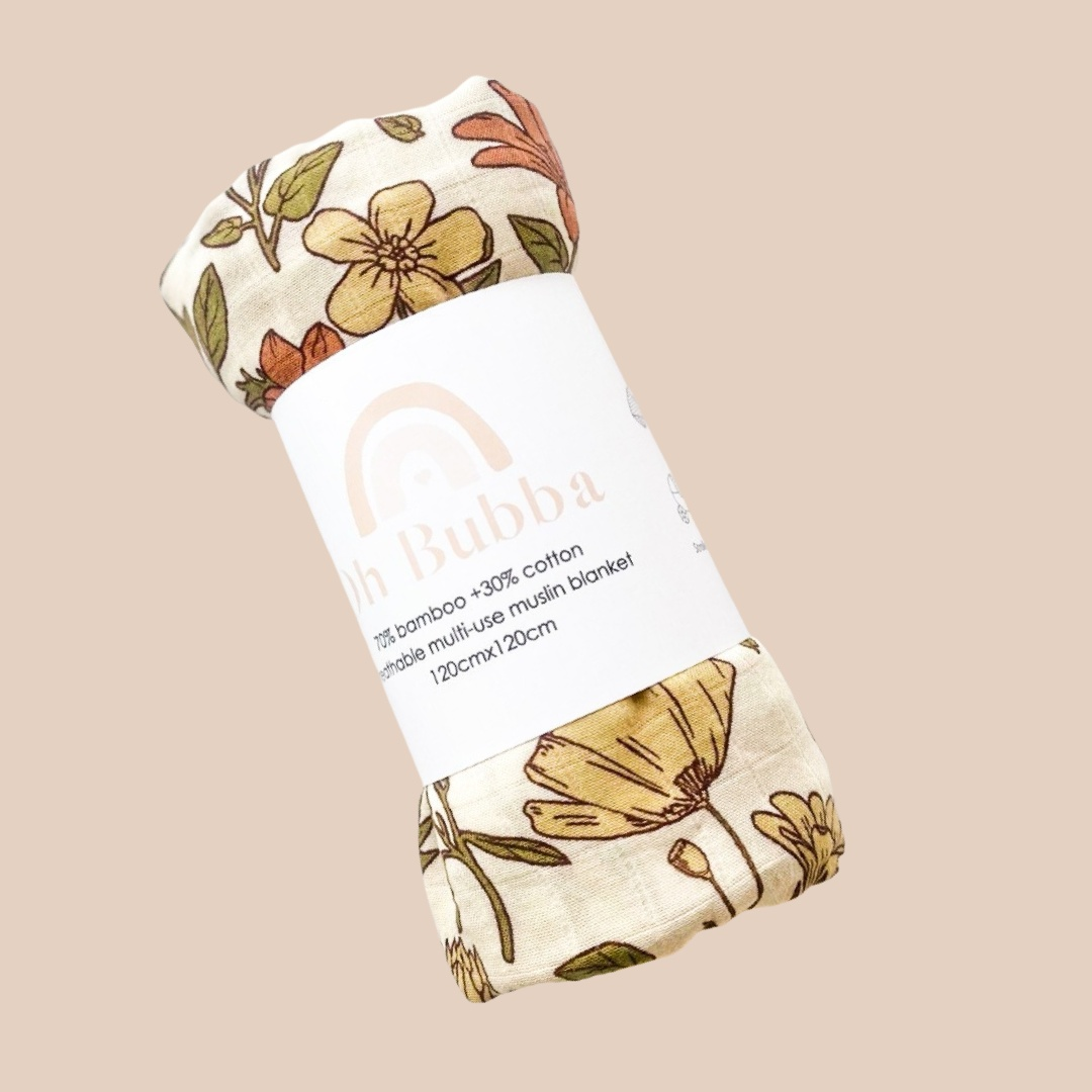 Vintage Bird Baby Swaddle Wrap