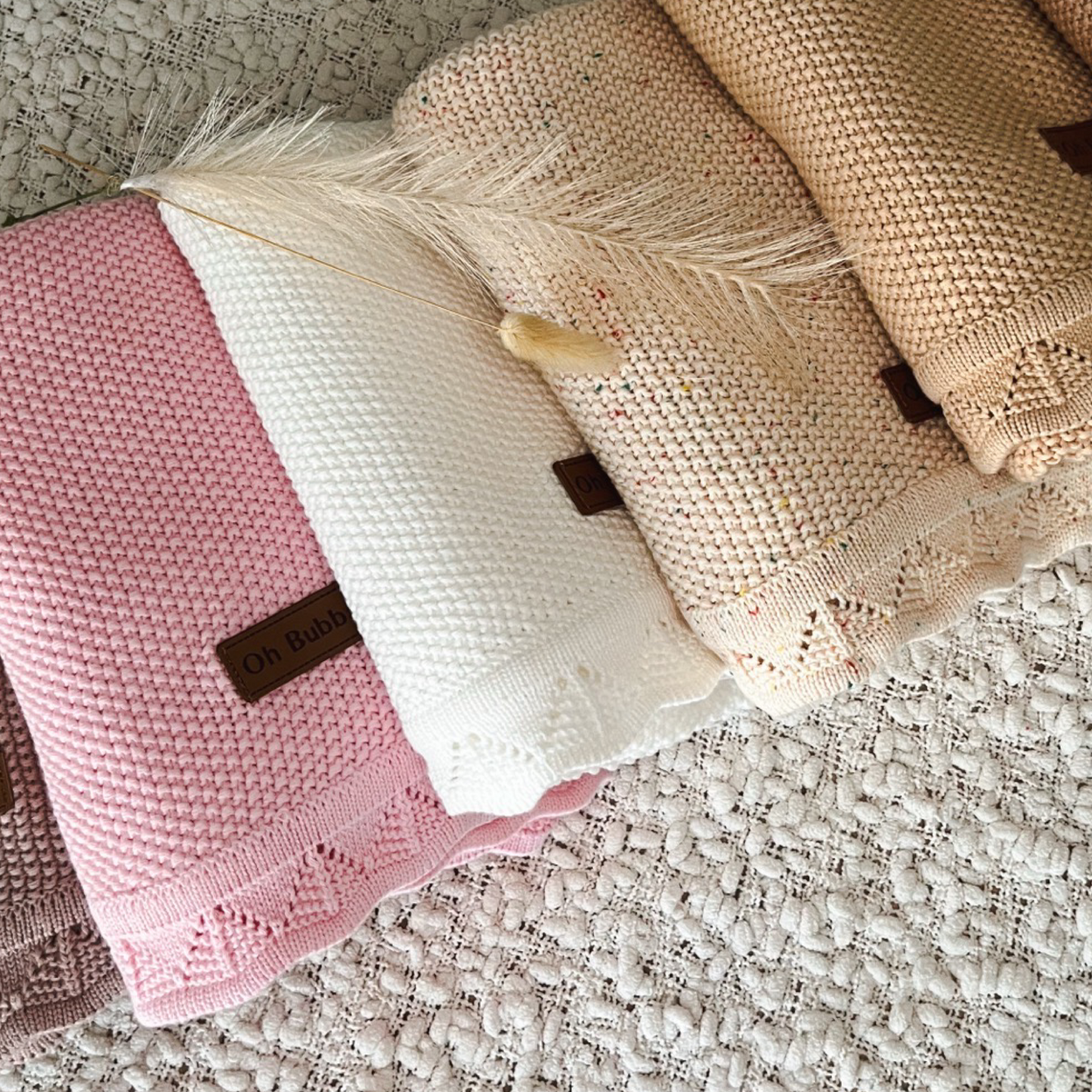 Heirloom baby knit blankets
