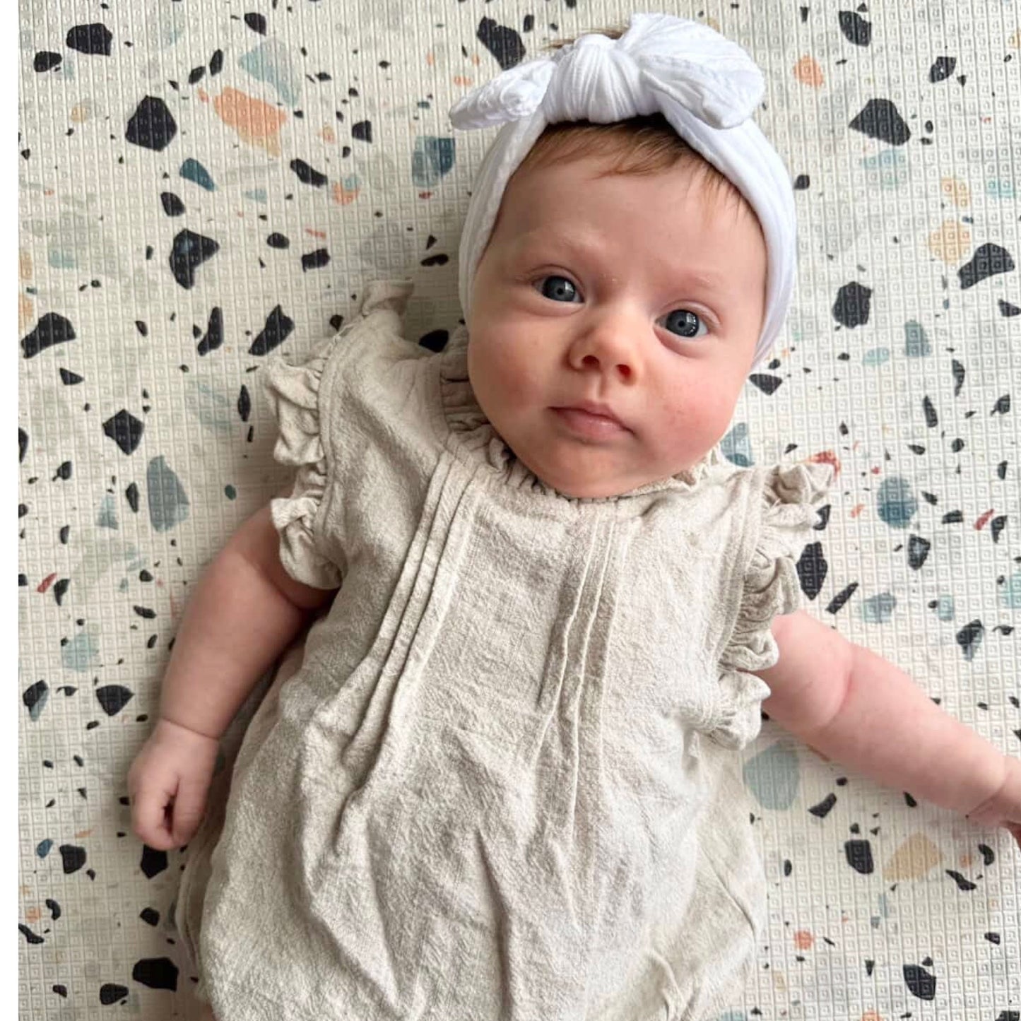 Elegant Linen Romper | Oatmeal